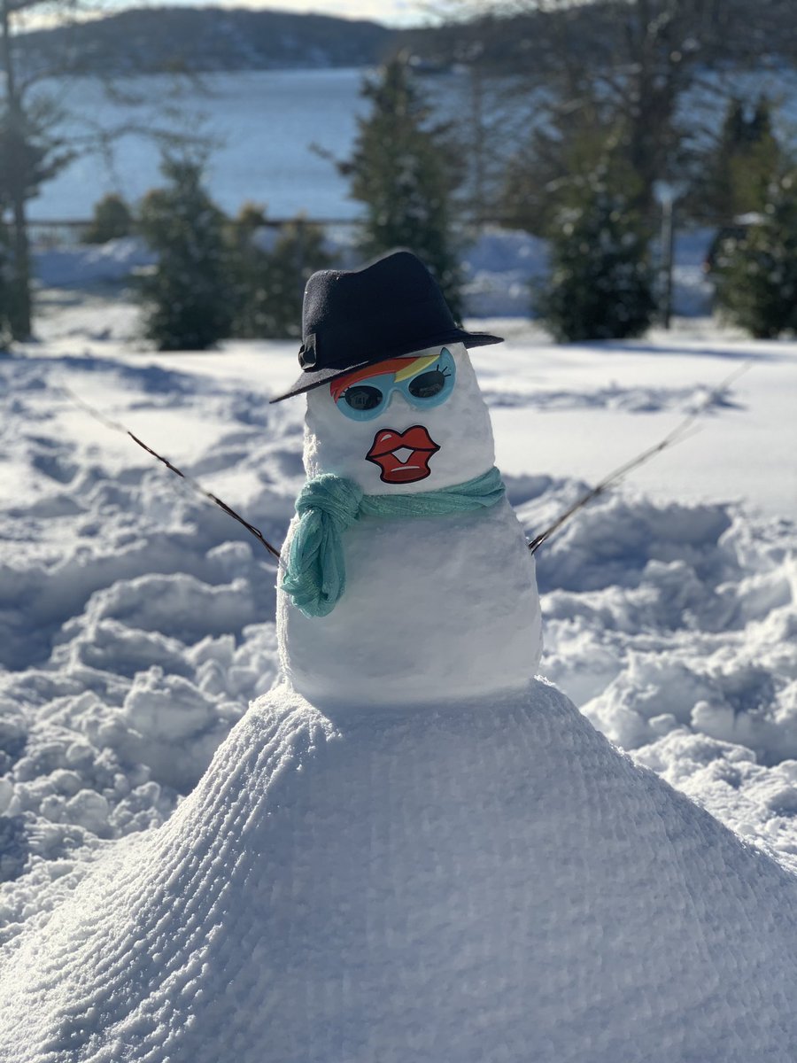 Our amazing PTA is doing a snowman building contest. Here's an awesome submission from Nuala in Mrs. Lorenzo's 3rd grade class! #rainbowshades #snowlady #snowdayfun