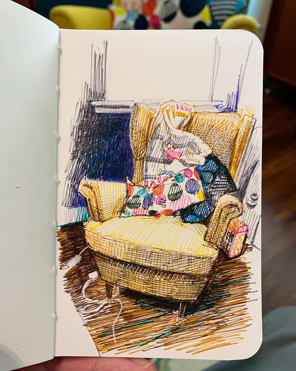 Chair in Stabilo pens, Sep 22