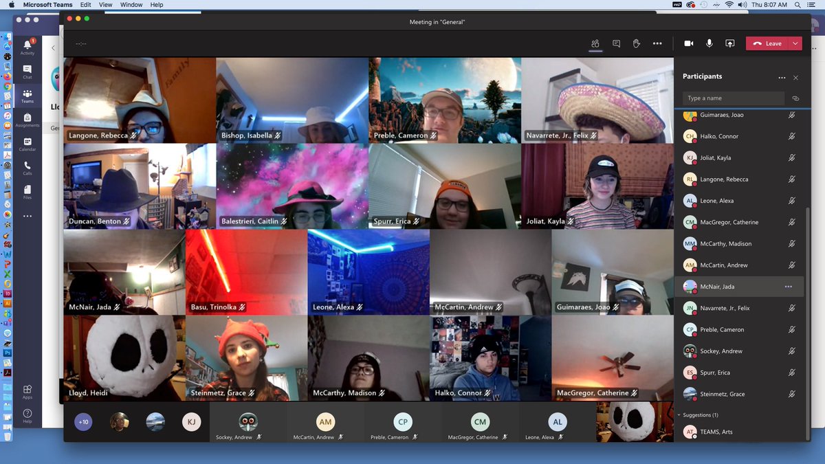 GraphicsShaw's tweet photo. Graphics seniors wanted to make remote learning more fun so they decided it needed to be a cool hat day! Here are the seniors, juniors and sophomores @shawtech_hs https://t.co/ArY0GbwSjh
