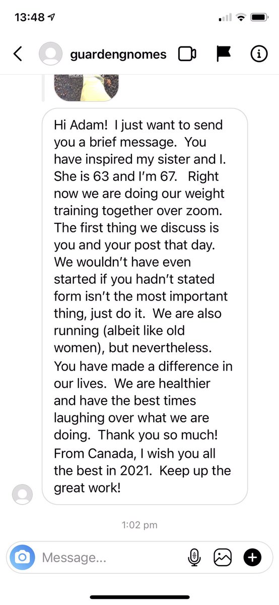 AdamMeakins's tweet photo. This message I got today on Instagram has literally made my 2020! Thank you ladies and keep on keeping on... #CantGoWrongGettingStrong https://t.co/IGyw9jirhV