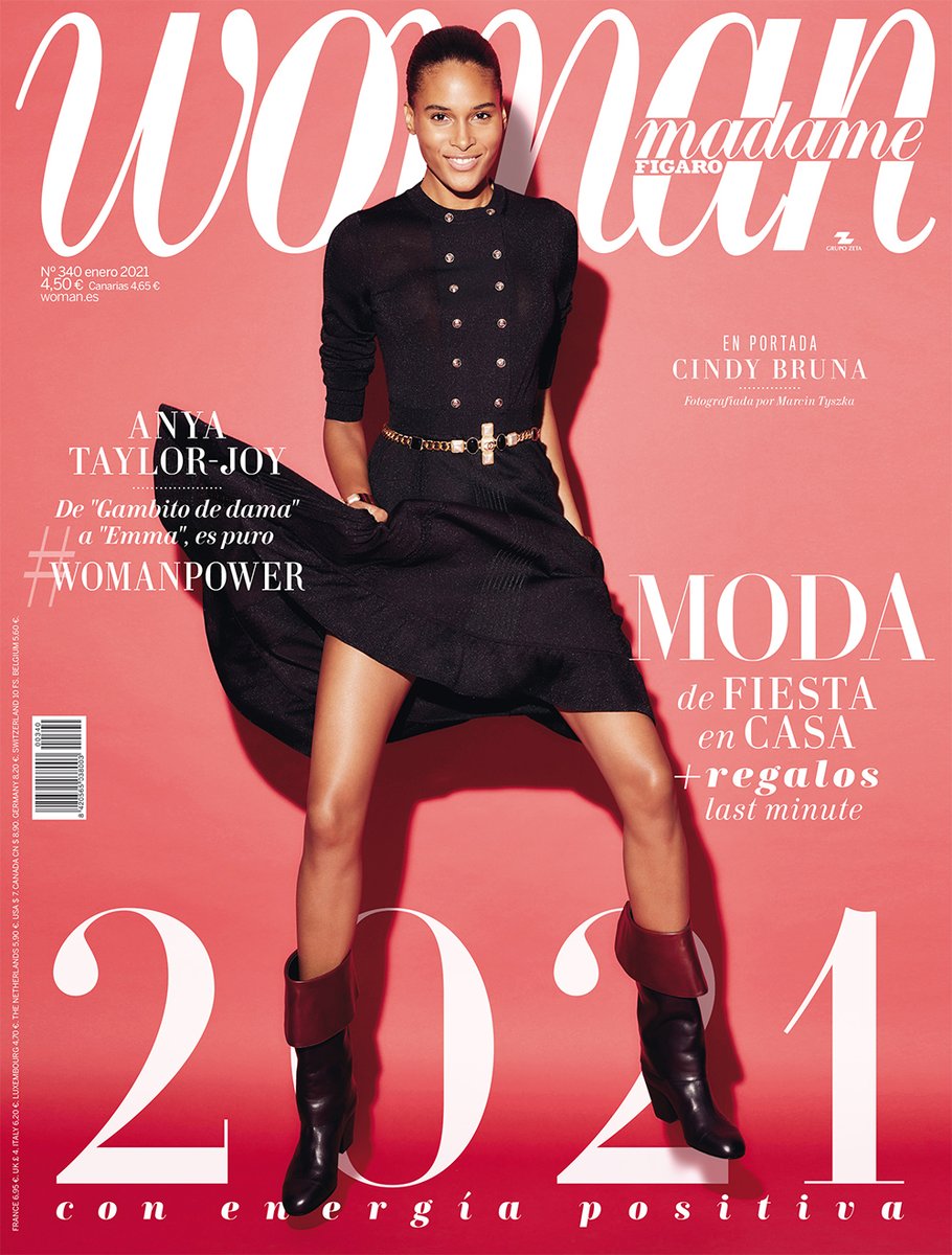 RevistaWoman's tweet photo. ¡Ya está aquí el número de enero de la revista Woman!
Y empezamos ✨2021✨ con ENERGÍA POSITIVA⚡️ y con la modelo Cindy Bruna en portada.
Te esperamos en el quiosco. 🤓🗞 #WomanMF https://t.co/jmTu8rpBxo