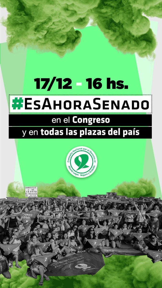 CampAbortoLegal's tweet photo. 💚💚💚 ¡Hay dictamen! 💚💚💚
¡Nos vemos en las calles! 🔥🔥🔥

#EsAhoraSenado 💚🏛️
#AbortoLegal2020 ✊🏾💚 https://t.co/M6p45HgENb