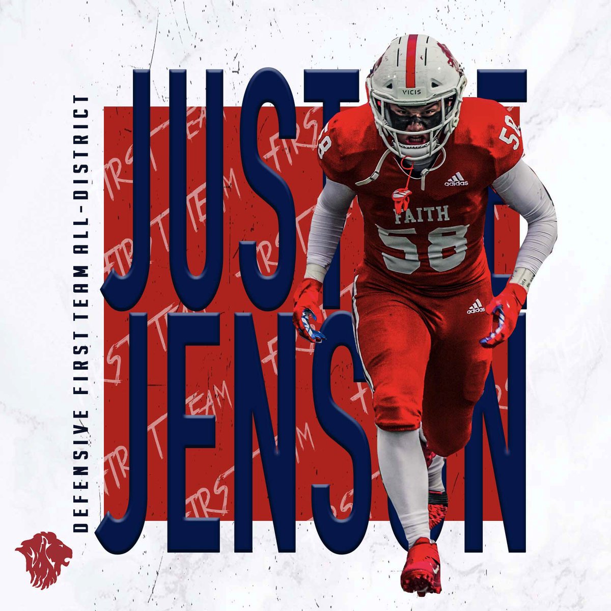 FB: Justice Jenson...Defensive First Team #faithfootball #alldistrict #tappsfootball #txhsfb