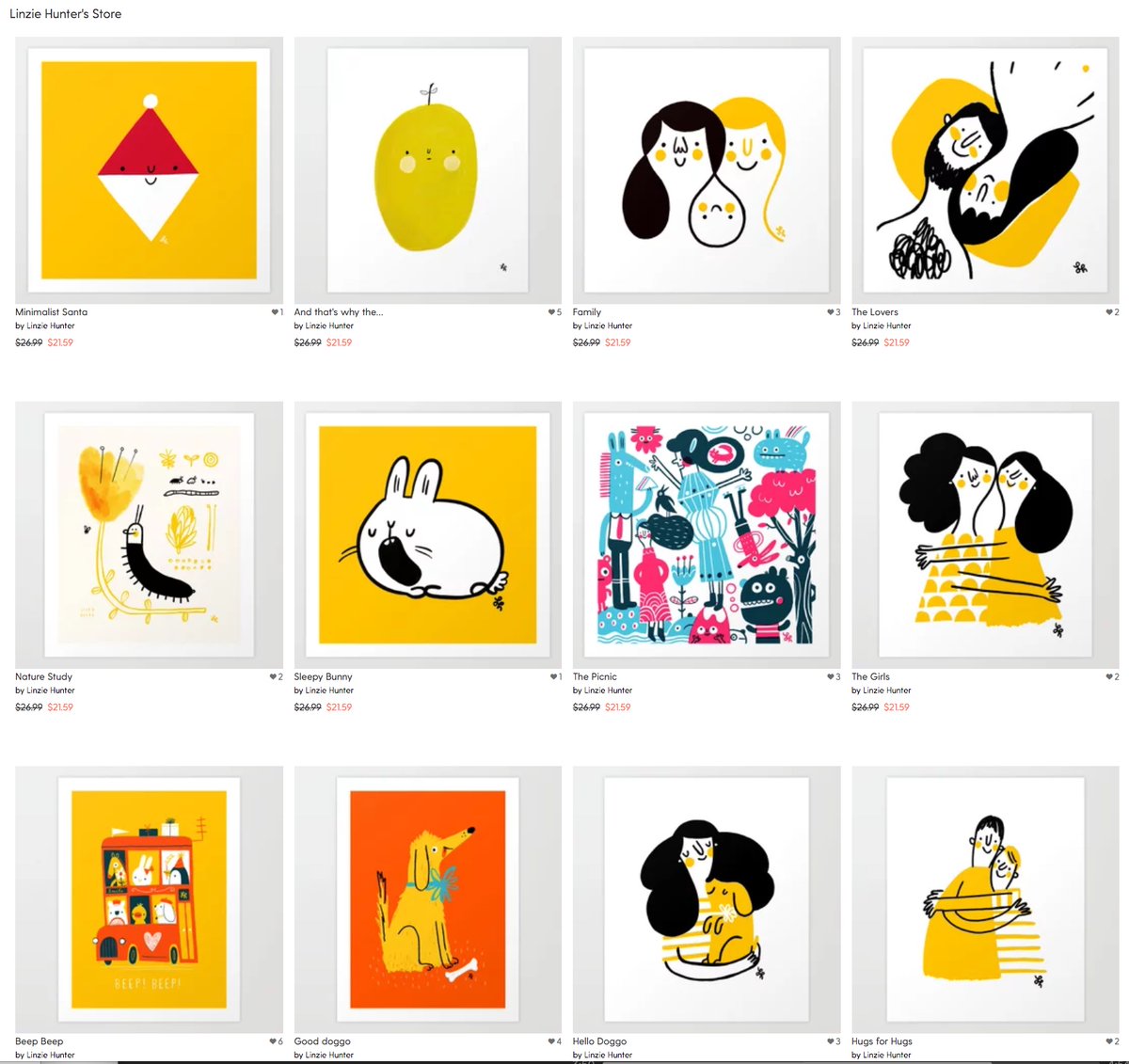 Lovely prints from  @linziehunter:  https://society6.com/linzie&nbsp;  #SupportArtists