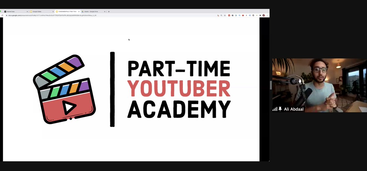 Part-Time YouTuber Academy by  @AliAbdaal. Great live cohort program for treating YouTube as a part-time business, strategies to succeed, generate content in a systematic way.More info here:  https://academy.aliabdaal.com/a/tvc7o&nbsp; (affiliate)