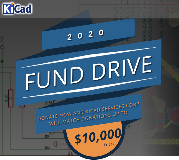 kicad_pcb's tweet image. Our 2020 year end fund drive has started! If KiCad has helped you this year, please consider donating to support development, documentation and community at go.kicad.org/donate

Between now and Jan 15, @KiProEDA will match your donation dollar for dollar.

Thank you!