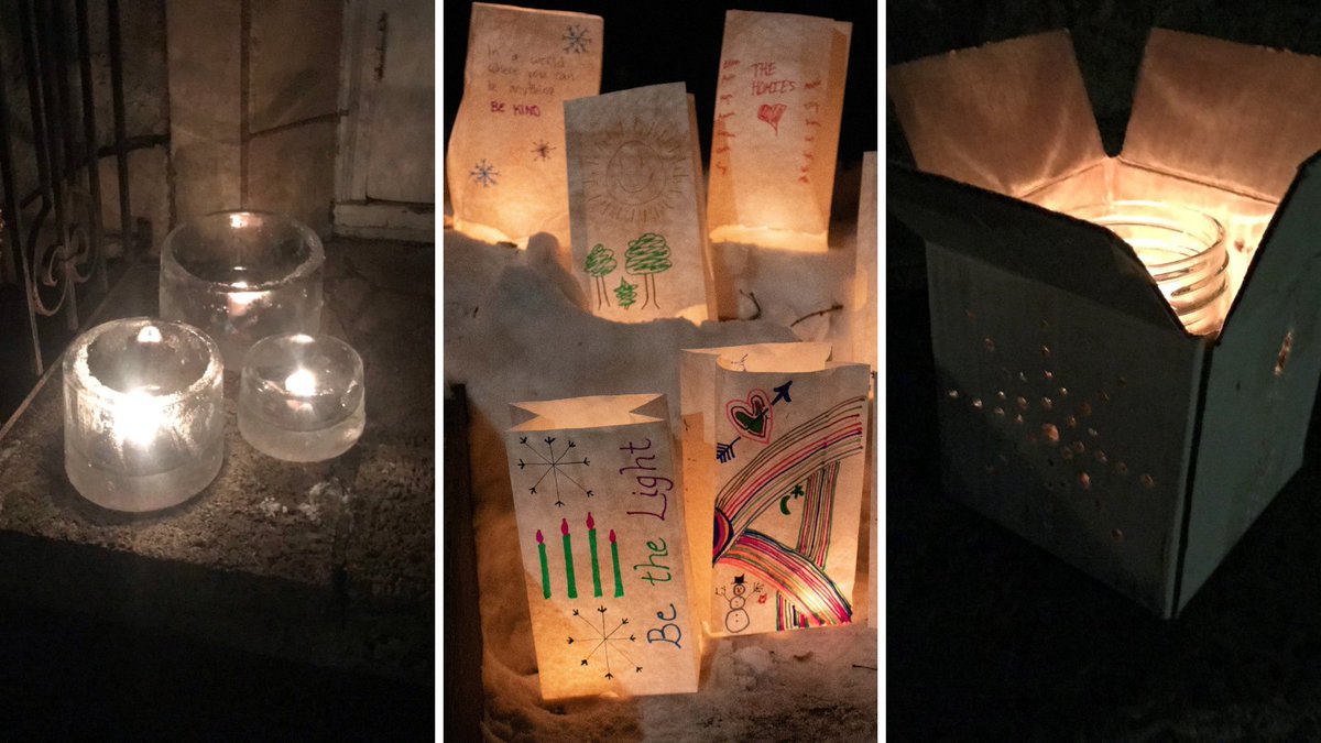 1/2 🕯 Be the Light Winter Solstice Walk
📆 Dec. 21, sunset
On the shortest day of the year, let's remember that mental illness or challenging situations can make it difficult for many to see the light. At sunset on Dec. 21, put out a luminary or turn on an outdoor light/lantern.