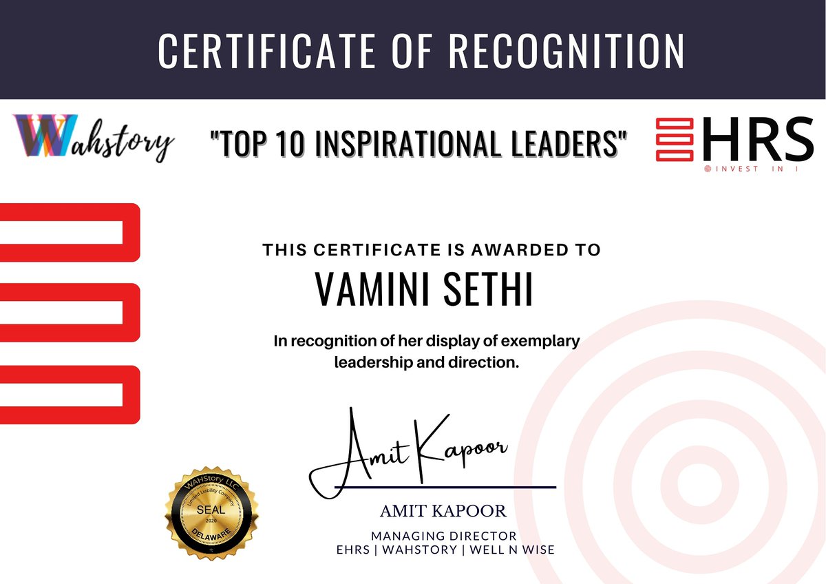 Vamini1111's tweet photo. Amongst top 10 inspirational leaders. Thank you WAHStory for finding me worthy of this recognition. I'm honoured 😊 

#worklifebalance #diversity #inclusion @MMC_Global @mercer https://t.co/a8Vg7bPXMG