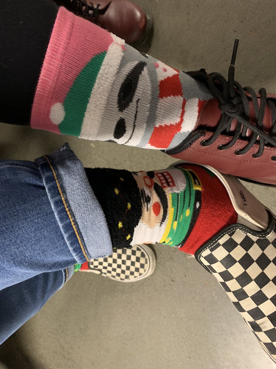 CarlyGray2001's tweet photo. #D274SockWars #12holiDAYS 
@Tiffani42671647 is wearing the Sloths and I’m Rockin the Nutcracker!! @kyle_mckinnon12 @Bselch @codytaylorhd https://t.co/5NXw3AC2lA