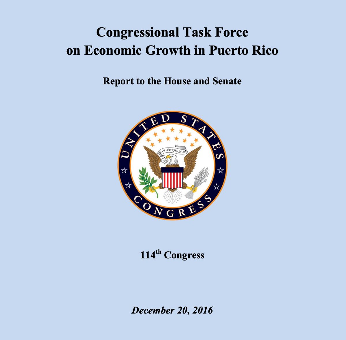 I am frustrated that the recommendations made by the Congressional Task Force on Economic Growth in Puerto Rico-a task force mandated by PROMESA and to which Mr. Duffy belonged-were ignored by a GOP Congress for 2 yrs and by a GOP Senate for the remainder.  https://www.finance.senate.gov/imo/media/doc/Bipartisan%20Congressional%20Task%20Force%20on%20Economic%20Growth%20in%20Puerto%20Rico%20Releases%20Final%20Report.pdf