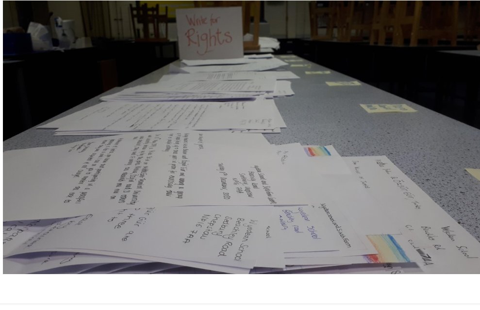Mr Rugg has organised for all students to write to goverments around the world asking for the release of people who have been wrongly jailed. Writes for Rights letters linked to #AmnestyInternational campaigns. <a href="/WyedeanSchool/">Wyedean School & Sixth form centre</a> students feel passionate about these #injustices.