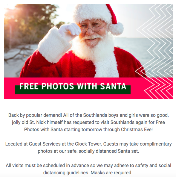 Aielloprm's tweet photo. Santa is back at @ShopSouthlands! https://t.co/X4LOgHybJe