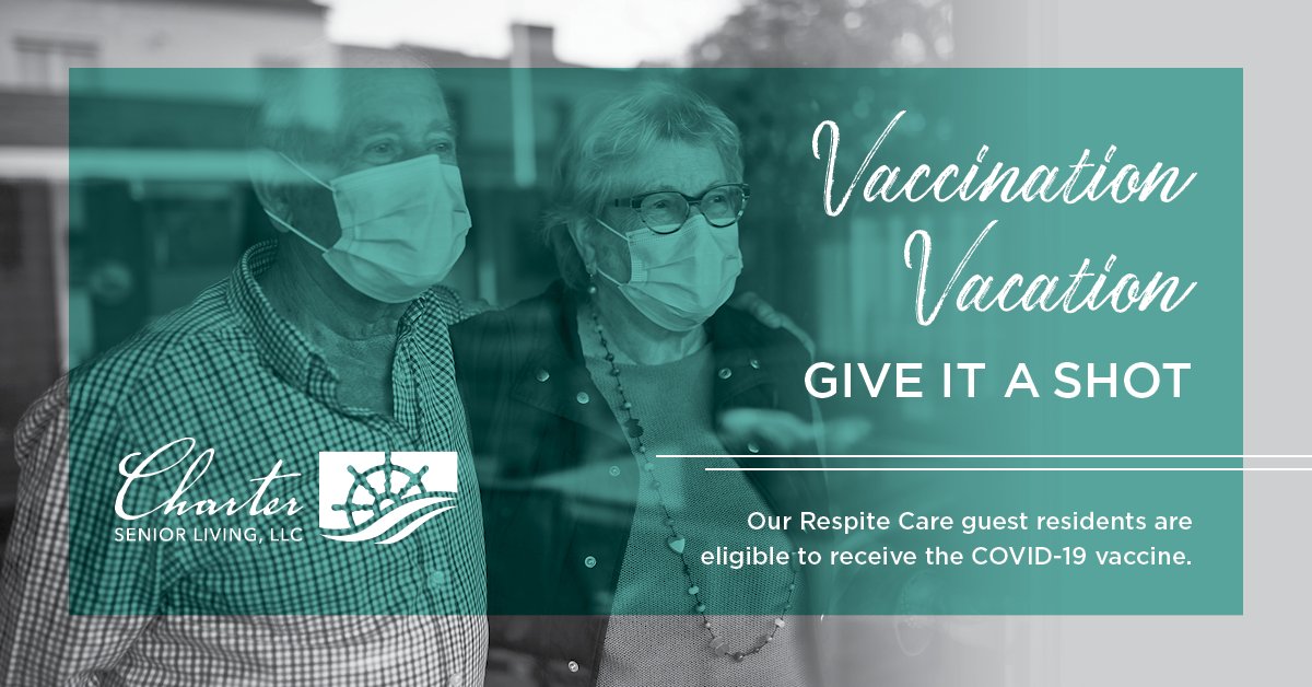 At #CharterSeniorLivingOfHermitage, those who choose to #FeelTheCharterDifference with a #RespiteCare stay can be among the first to receive the COVID-19 vaccine. 💼 Call 615.219.5905 to give our respite services a shot! 💉