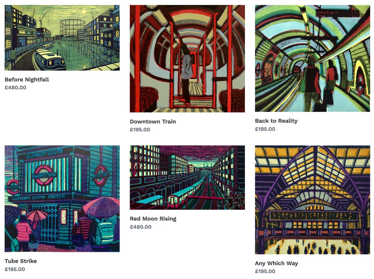 Amazing prints by London-based printmaker  @gailbrodholt. (Follow her to watch fascinating videos of the complicated and time-consuming process, hand-printing one colour at a time in layers):  https://shop.gailbrodholt.com&nbsp;  #SupportArtists