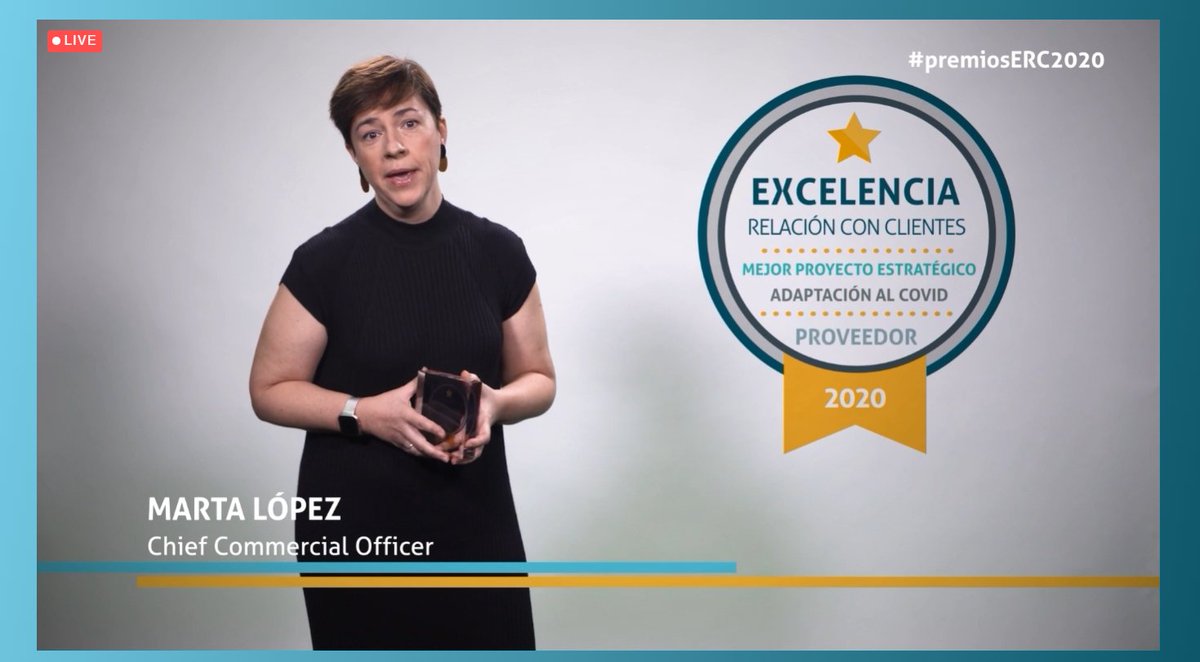 AEERC_es's tweet image. El Premio Estratégico a Mejor Proyecto de Adaptación al COVID es para @WebHelp. ¡Enhorabuena!
Marta López #PremiosExcelencia2020