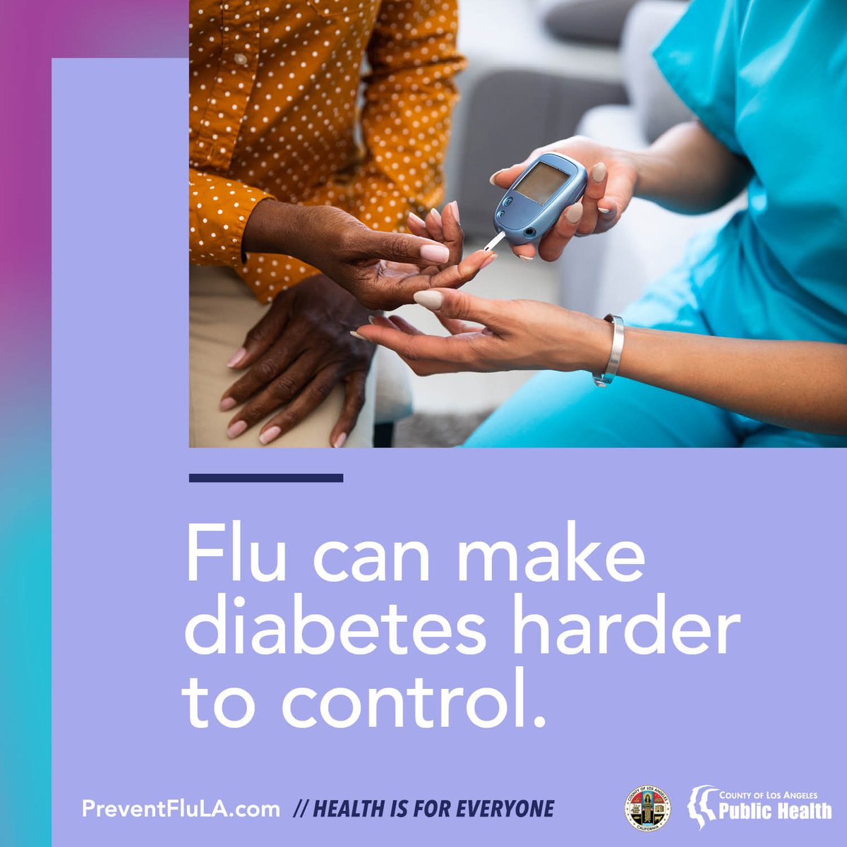 LALGBTCenter's tweet photo. #HealthIsForEveryone
@lapublichealth asks all Angelenos to get immunized. This year it's essential—more than ever. #Flu shots are safe, quick, effective. To find low cost or #free immunization, contact your doctor or pharmacy, call 211, or visit https://t.co/daFkumAsz0 #diabetes https://t.co/WRjB37bfu1