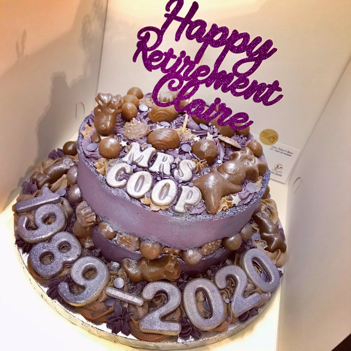Sparkly Purple Malteser Cake for Ben’s mum who retired from teaching today 🥰🎂💜

💖 Cake Jeanie by Sophie 💖

#happyretirement #cake #retirementcake #purplecake #maltesers #maltesercake #chocolate #chocolatecake #cakes #cakesofig #cakestagram #cakesofinstagram #cakejeanie