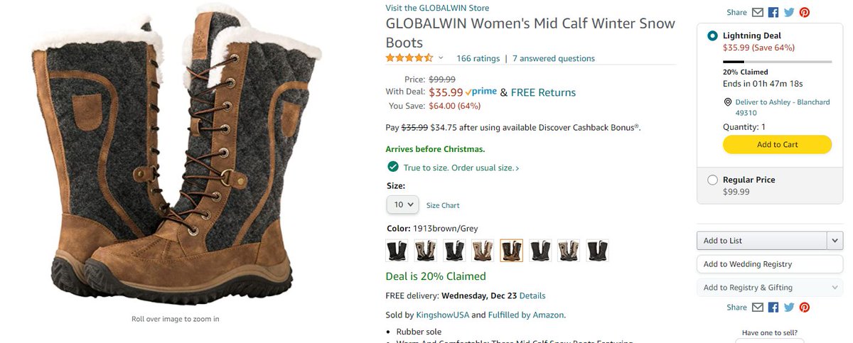 Save 64% on these adorable cozy-looking boots. They have great views and are true to size. They'll even be here by Christmas!

⚡️deal: amzn.to/3nxTZdm
(1.5 hours left)

#deals #shopping #Christmas