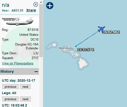 SirListenalot's tweet photo. #KC10 #RUMMY01 and #KC135 #RUMMY03 plus #JEST41 flight are on their way to CONUS. RUMMY01 left the formation ~1740z. #JEST45 has a problem (emergency?) and will likely divert to Travis with #JEST46 https://t.co/7s2UztSVcM