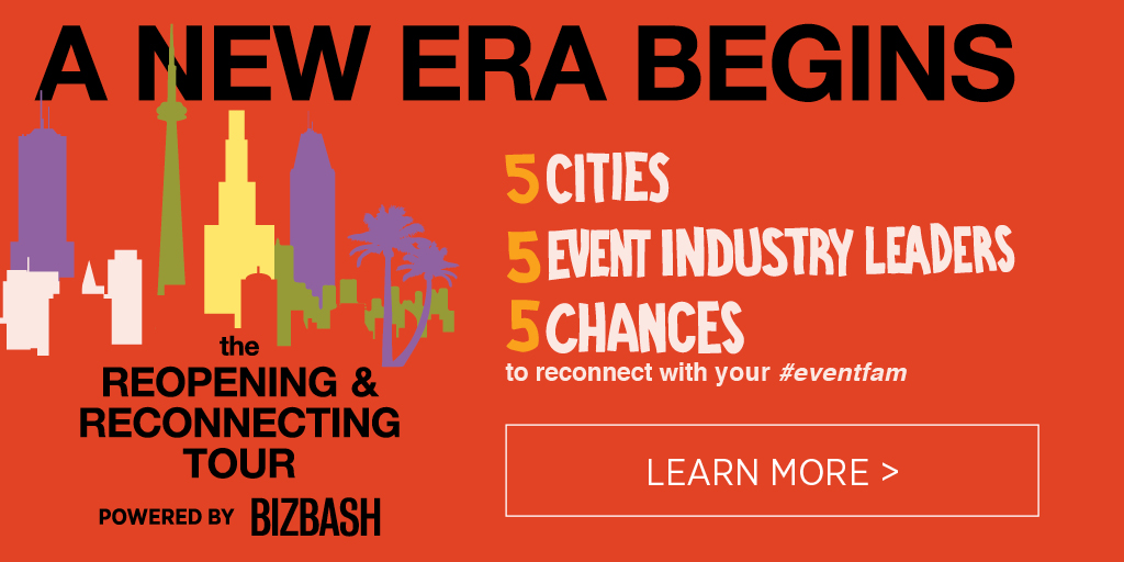Say goodbye (and see you never) to 2020, and hello to 2021 and a new era of events! The #BizBash Reopening &amp; Reconnecting Tour is heading to a city (and screen) near you for an all-new hybrid experience celebrating our resilient industry. Learn more: bizbashlive.com/tour