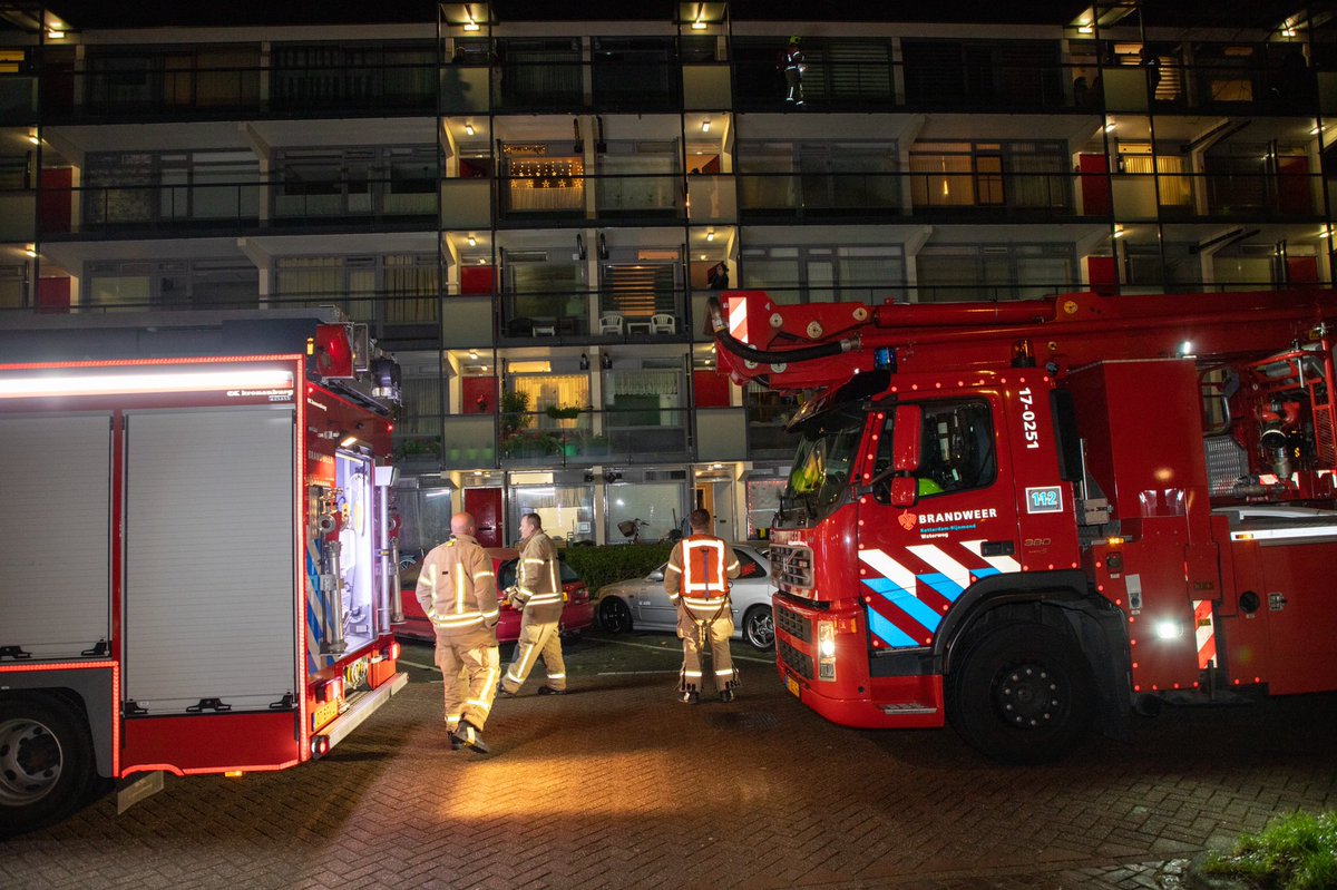 Melding brandweer Lavendelstraat Maassluis inzake keukenbrand
