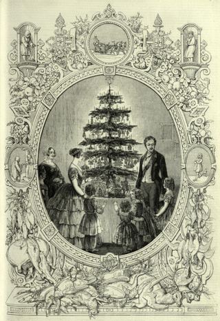 One migrant was Prince Albert. After the Illustrated London News printed this picture trees quickly became very popular amongst the middle classes. The picture’s from 1848, 5 years after the publication of A Christmas Carol. Xmas was becoming fashionable!  #househistoryhour