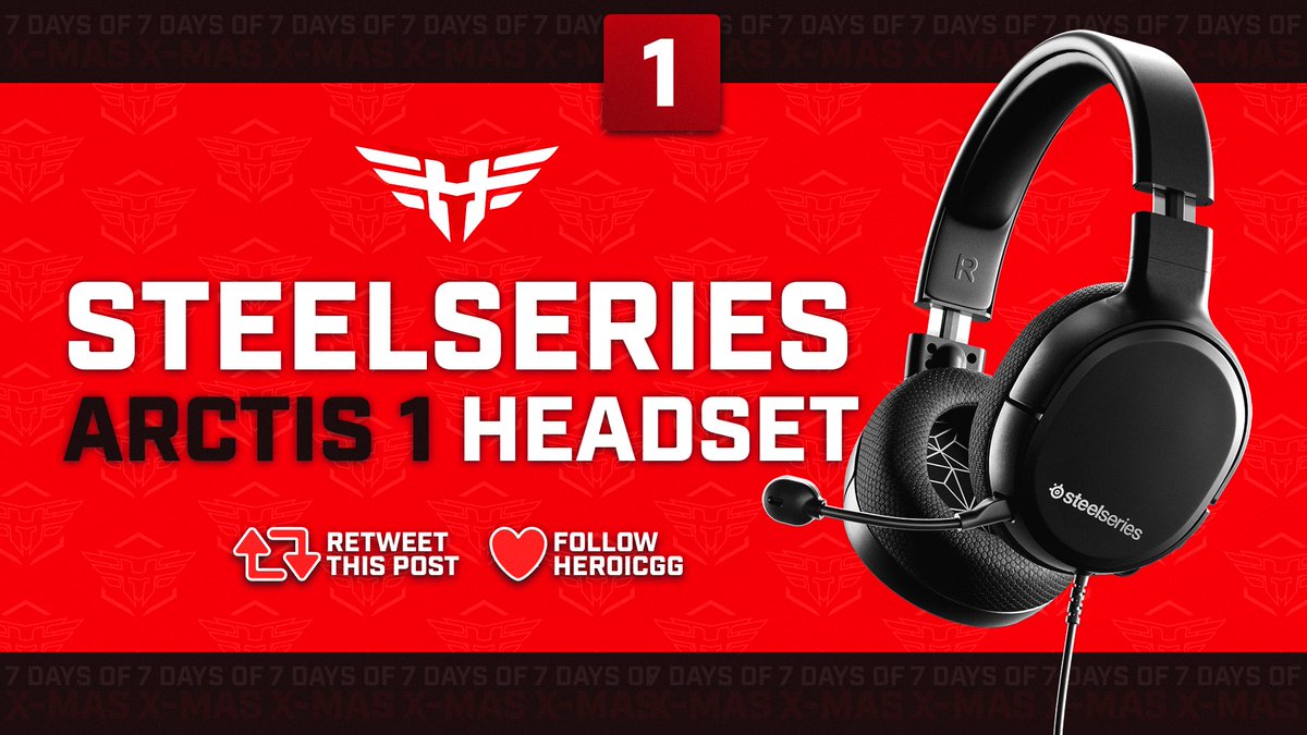 heroicgg's tweet photo. 🎅Day 1 of 7 days of x-mas is here!🎅

We didn't win in todays match, but you can still win a @SteelSeries Arctis 1 headset in todays giveaway!

🔁Retweet
❤️Follow @heroicgg

Winner will be drawn tomorrow 20:00CET! https://t.co/zxGT3wxl3Z