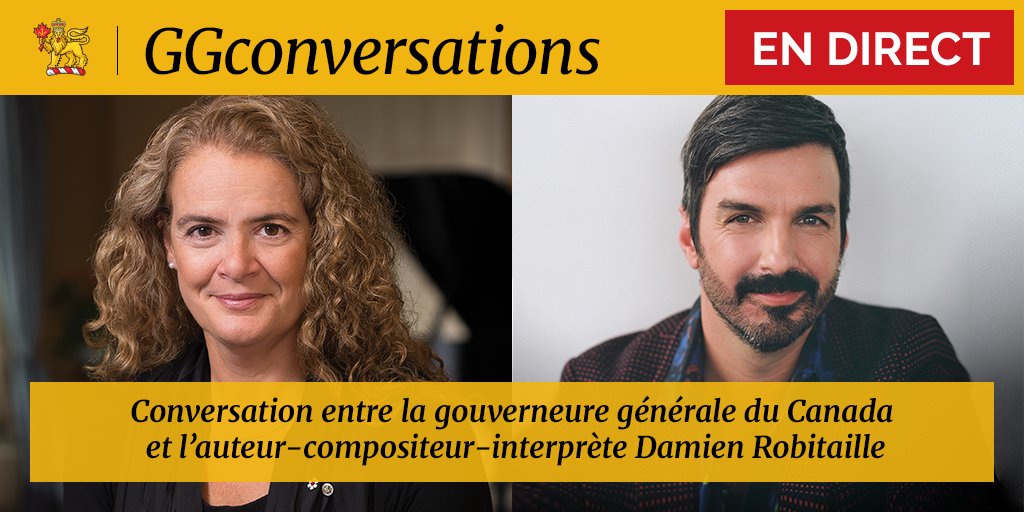 GGCanada's tweet photo. Nous sommes maintenant en direct avec l’auteur-compositeur-interprète Damien Robitaille. #GGconversations
➡ https://t.co/ZpwUFqONPP https://t.co/BxpepHBXAC