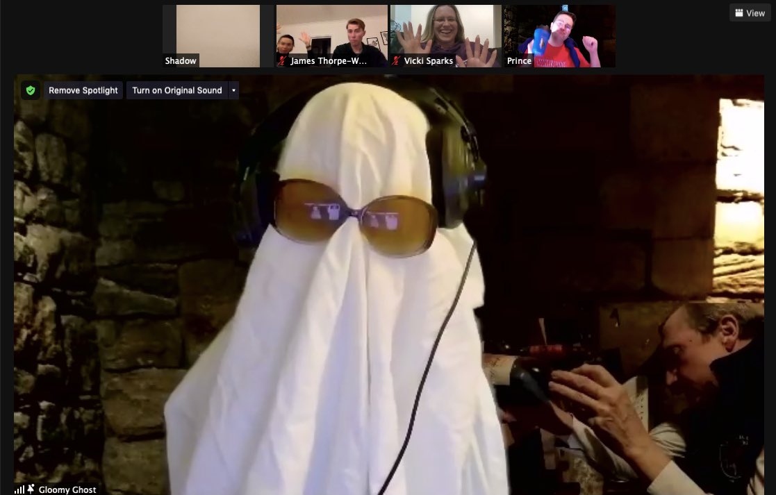 Aaaand the show is open!! Thanks to our amazing first night audience. NOTHING SHALL STOP THEATRE! Sorry, might be a bit overexcited... #notasleep #theatre #zoom #sleepingbeauty #Christmas