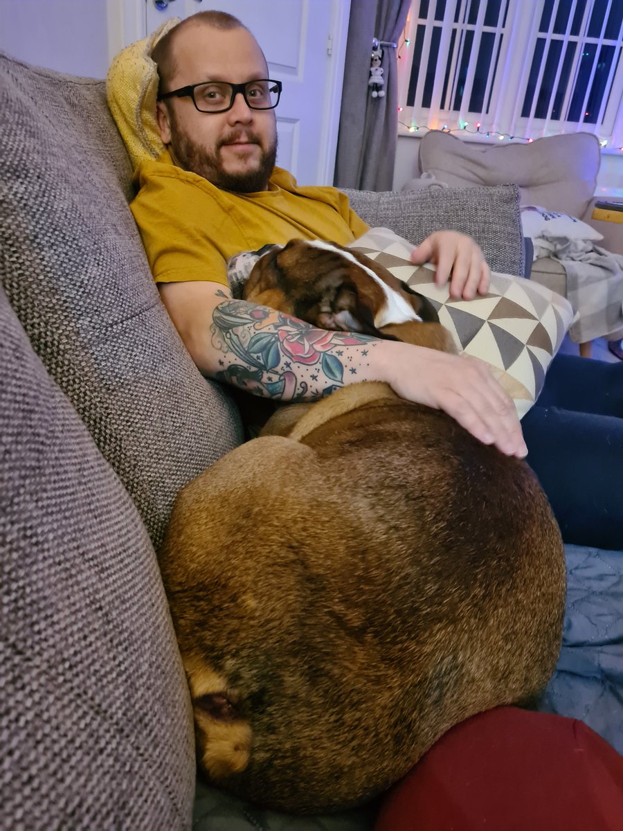 RoccotheBulldo1's tweet photo. Sleepy on dad! #bulldoglife https://t.co/FtyIpWv1x8