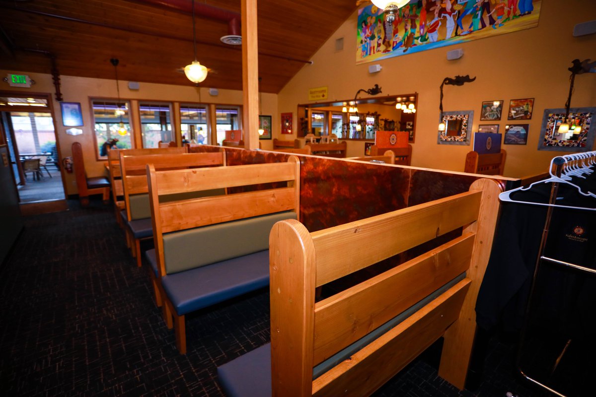 We are in the process of adding new booths for both privacy and to help with the the inside acoustics. Here is the work in progress of the build. We will have these new booths ready when we open the inside of the restaurant back up later this month.

Stay tuned! 🙂