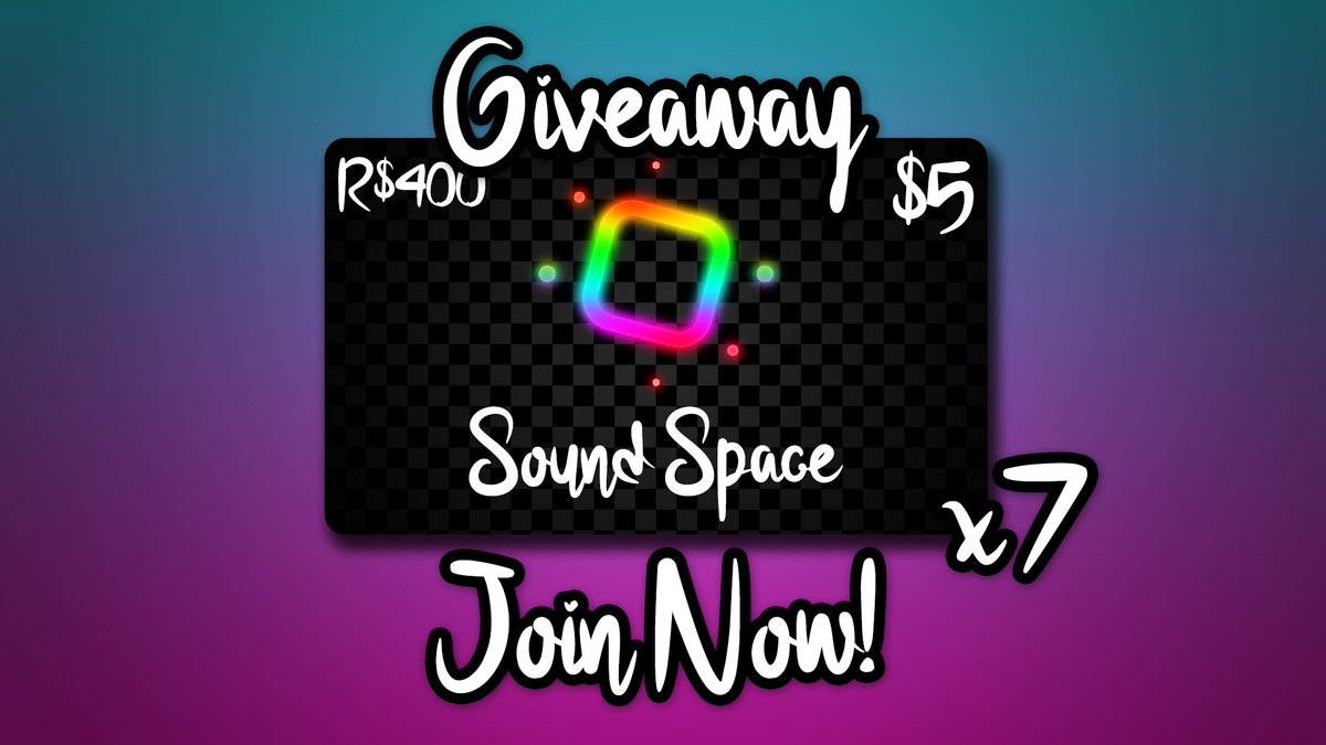 SoundSpaceGame's tweet photo. It's Christmas time so we are giving away 7x $5 Roblox Giftcards!

Links for the giveaway in replies! 

#Roblox #gamedev #RobloxDev #SoundSpaceGame https://t.co/EVZOHhduPx