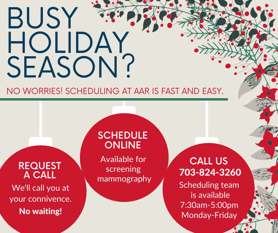 To request a call or schedule online: alexandriaradiology.com/web-scheduler. Ready to call us now? Great! We're available at 703-824-3260. For more info: alexandriaradiology.com