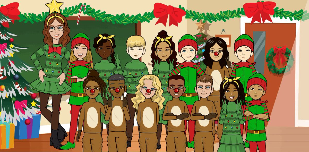 _MrsHalter's tweet image. When you can’t take a class photo without masks, you have to improvise!