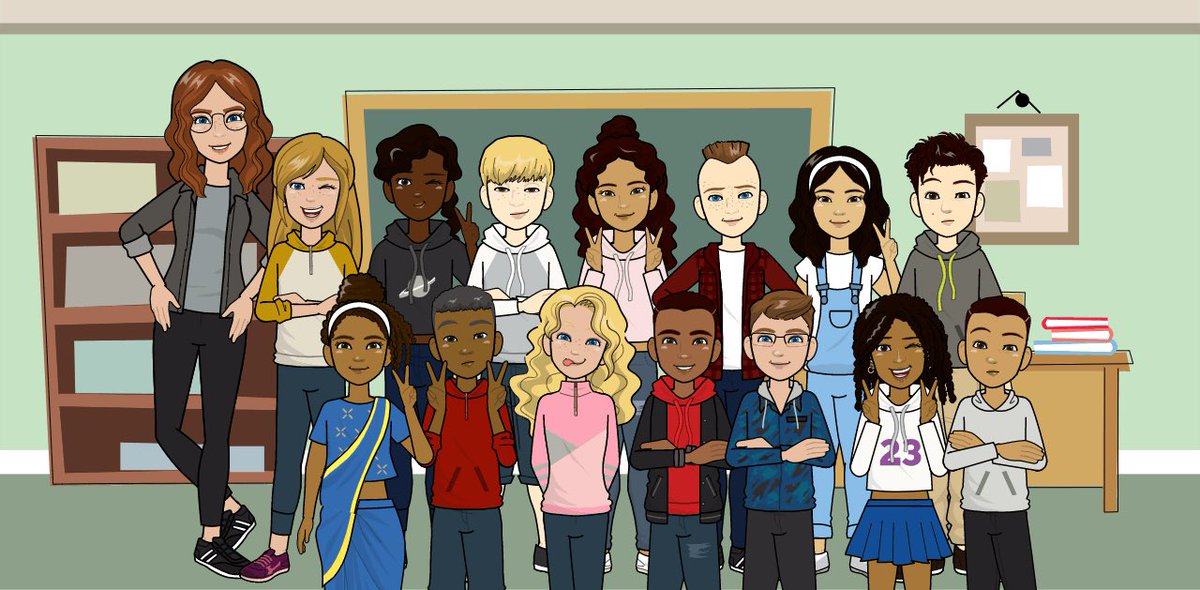 _MrsHalter's tweet image. When you can’t take a class photo without masks, you have to improvise!