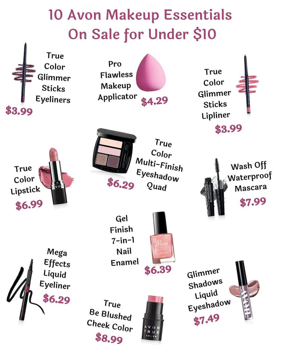 AvonEpp's tweet photo. StockingStuffers order by midnight tonight get by #Christmas2020!
https://t.co/ThYo5rF77P #Gifts under $10! #GlimmerSticks
#Lipstick #EyeShadow 
#Mascara #BeBlushedCheek #LiquidEyeShadow #NailPolish #Makeup 
#8DaysTillChristmas! 🎄🎁
#AVONwithMrsEpp https://t.co/4wGsa5iSKr