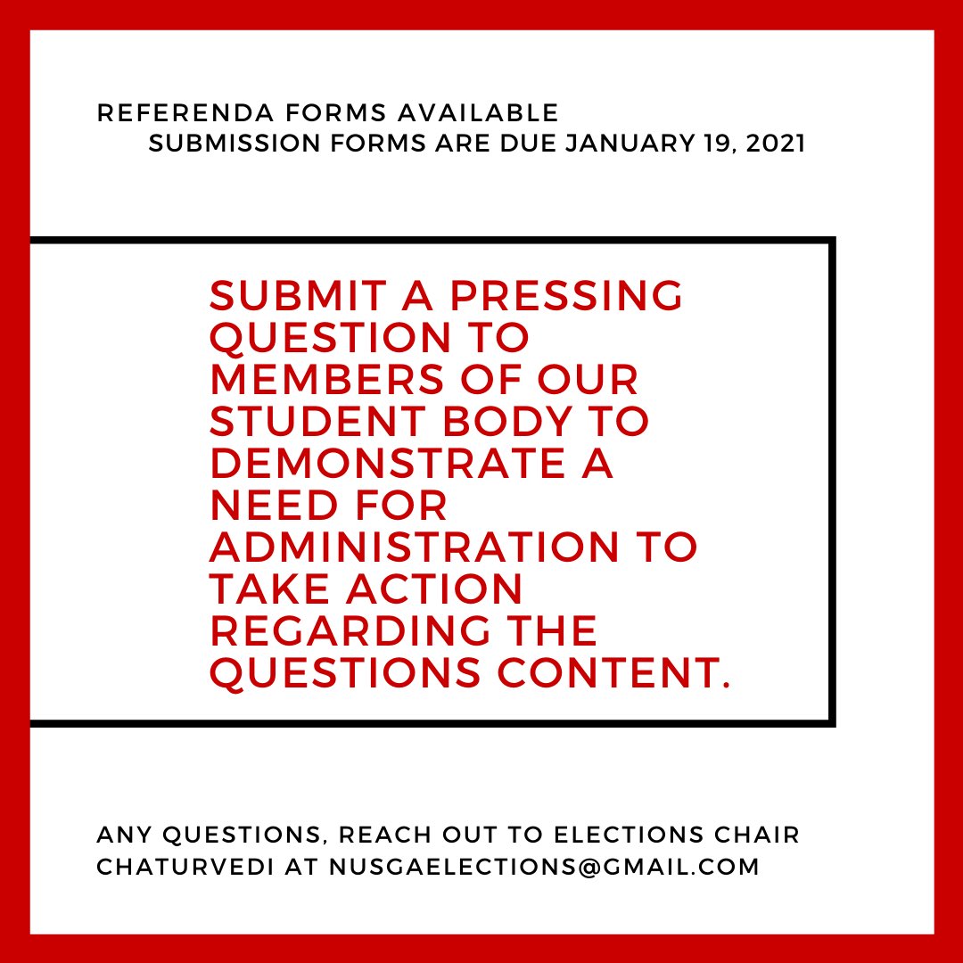 Take advantage of this opportunity to submit a question that emphasizes the importance of Administration to take action.