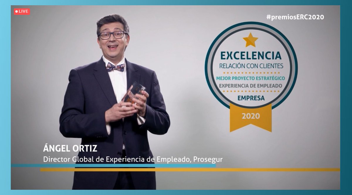 AEERC_es's tweet image. El Premio Estratégico a Mejor Proyecto de Experiencia de Empleado es para @Prosegur. ¡Enhorabuena!
Ángel Ortiz, Karen Barbosa Jiménez #PremiosExcelencia2020