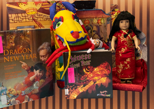 CarlyLCL's tweet photo. Skoob stopped by our Chinese New Year kit today and found himself in a bit of trouble. #theadventuresofskoob #12daysofskoob #12kitsofchristmas #12booksofchristmas #chinesenewyear @dmcat5 @littlephz @kevindeforge https://t.co/9D61DUlQK0