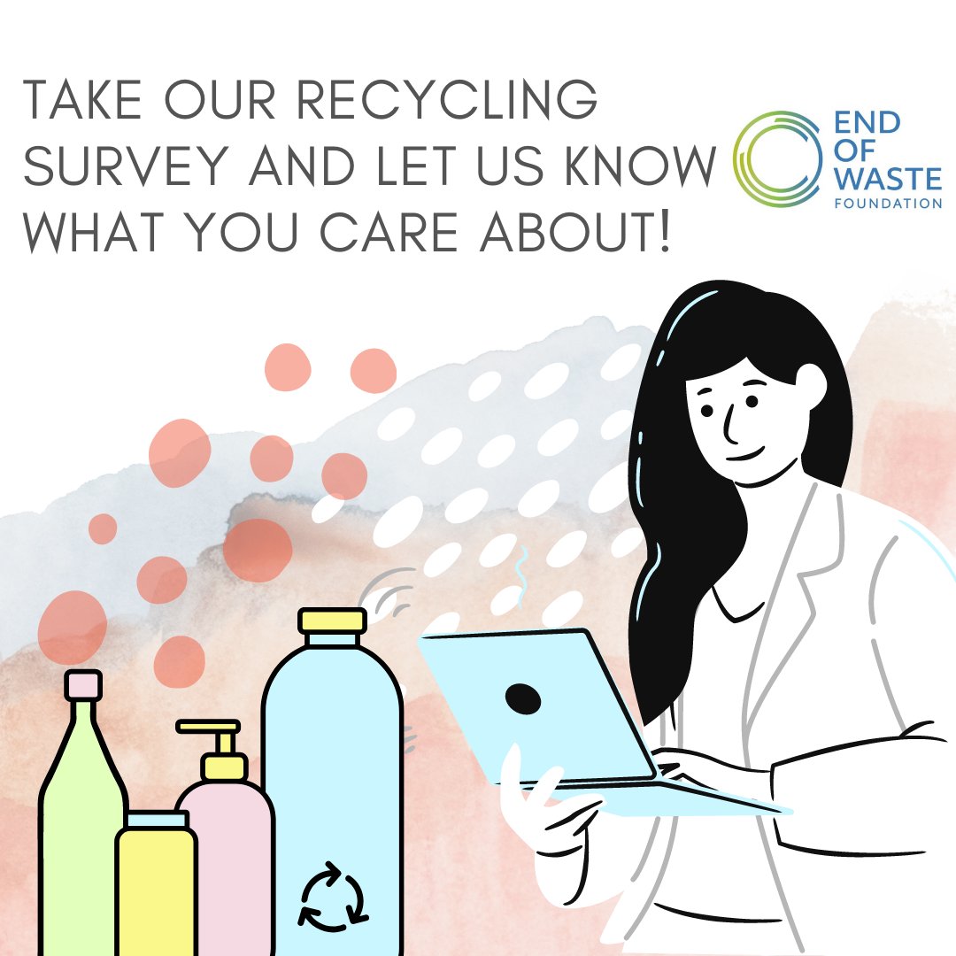 endofwastefdn's tweet photo. Take our recycling survey and let us know what you care about! 
https://t.co/WBl9x5aumJ #recycling #blockchain #ecofriendly #zerowaste #lowwaste #eco #circulareconomy https://t.co/gJkfdjZjuP