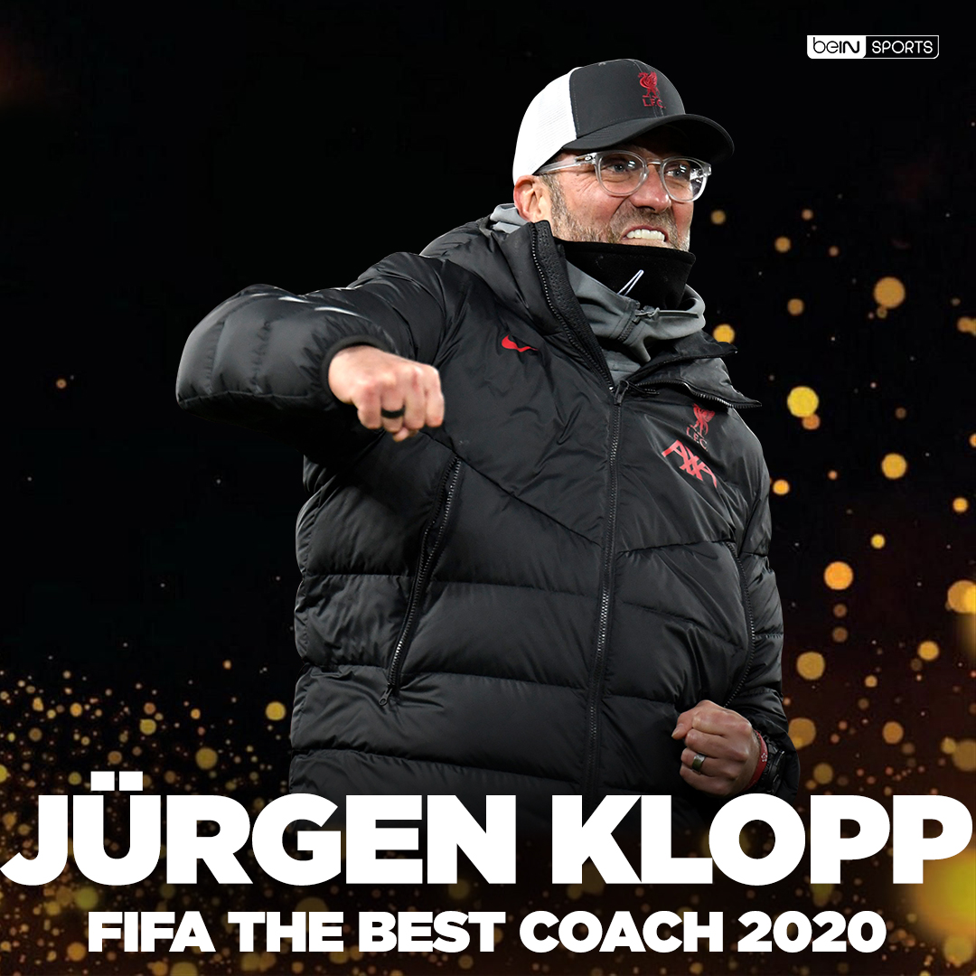 beinsports_FR's tweet photo. 🤩 Jürgen Klopp est élu #TheBest coach de l'année à la cérémonie #FIFAFootballAwards devant Hansi Flick et Marcelo Bielsa !
Pour plus d'infos 👉 https://t.co/tWUvuQmfvZ https://t.co/HVUXLcPIVY