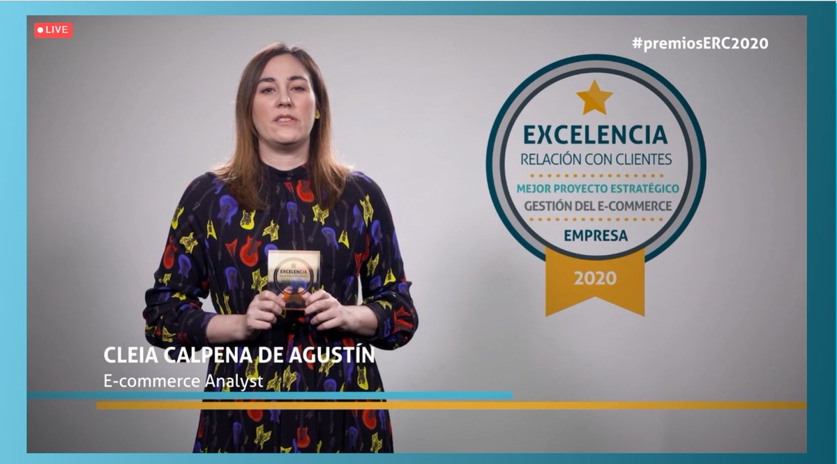 AEERC_es's tweet image. Recibe el Premio Estratégico a Mejor Proyecto de e-Commerce, Daba / @NespressoES. ¡Enhorabuena!
@cleiacalpena, Nerea Alonso Rentería #PremiosExcelencia2020