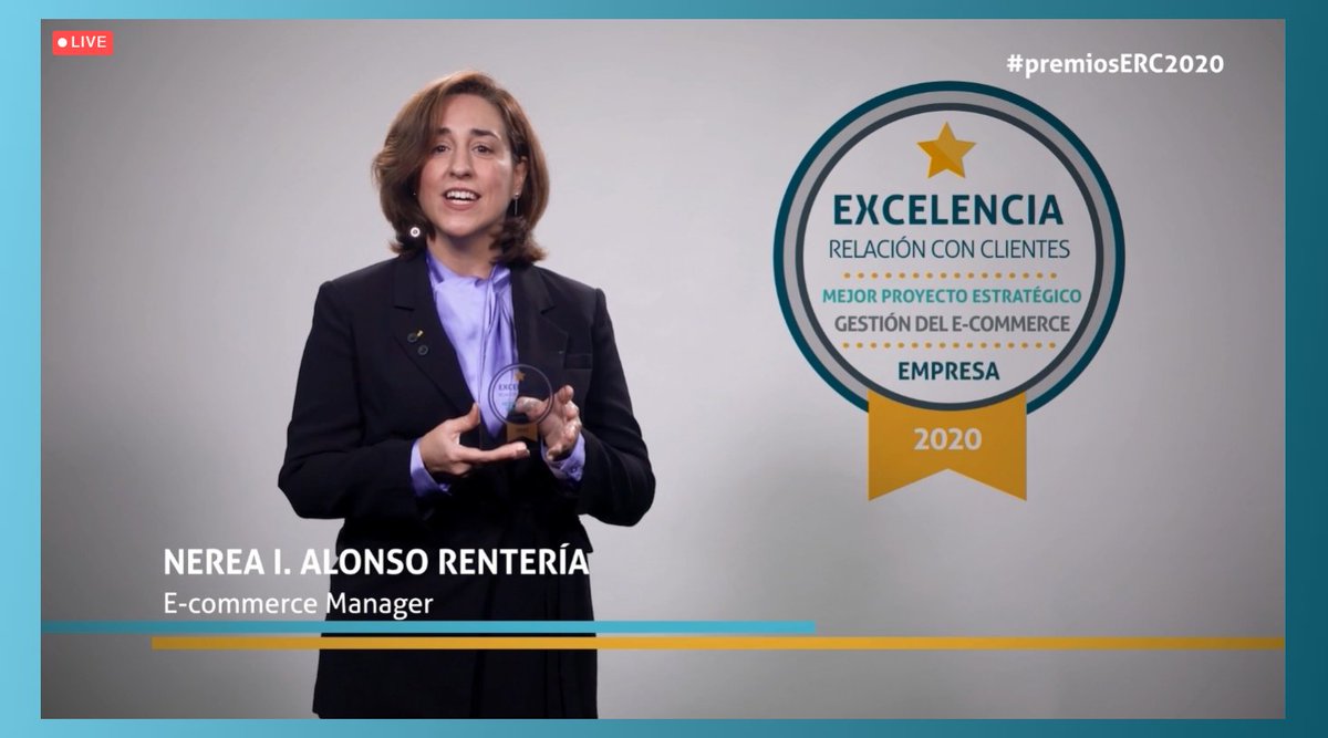 AEERC_es's tweet image. Recibe el Premio Estratégico a Mejor Proyecto de e-Commerce, Daba / @NespressoES. ¡Enhorabuena!
@cleiacalpena, Nerea Alonso Rentería #PremiosExcelencia2020