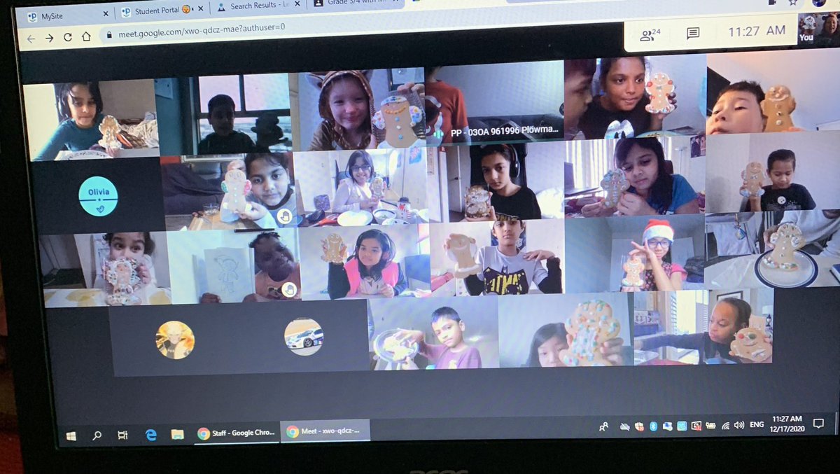 MrsOvergaard's tweet photo. Had the best time with my online class this morning being creative and decorating our gingerbread people together and of course eating them together 💕 https://t.co/zSgwanxCzF