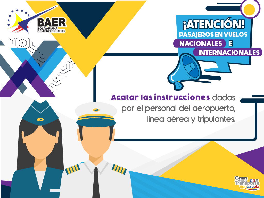 #RT @BAERVenezuela: #Entérate | Conoce las medidas de bioseguridad aplicadas en los aeropuertos, que se deben cumplir antes de abordar un vuelo y así prevenir contagio de Covid-19

 #BolívarEsPueblo