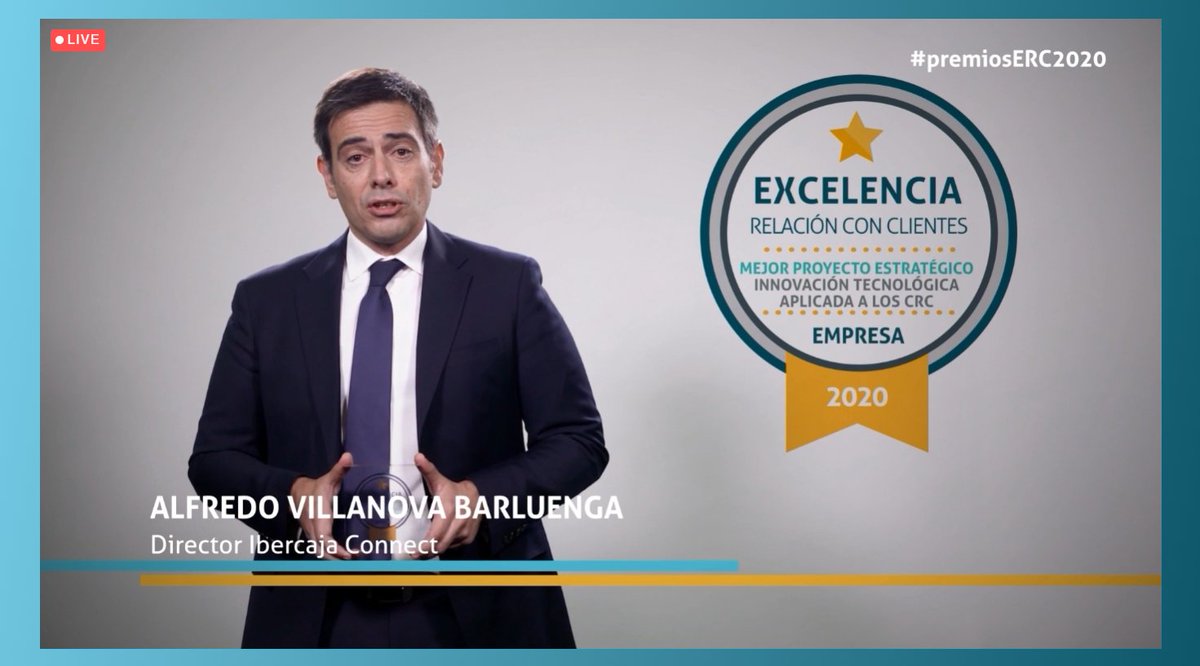 AEERC_es's tweet image. El ganador al Premio Estratégico a Mejor Proyecto de Innovación Tecnológica aplicada al CRC es para @ibercaja. ¡Enhorabuena!
@nacho_torre  @alfredo_vvb #PremiosExcelencia2020
