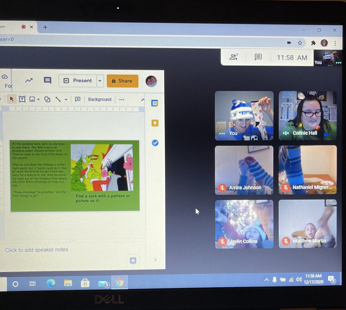 kiser_anna's tweet photo. Let’s have some Christmas fun!!!        Our class love the Grinch Scavenger Hunt. They listen to the story and went on a scavenger hunt to find something from the hint on every slide. #schoolsfloyd #SouthFloydElem @AnnaWShepherd https://t.co/ecJI8SaO81