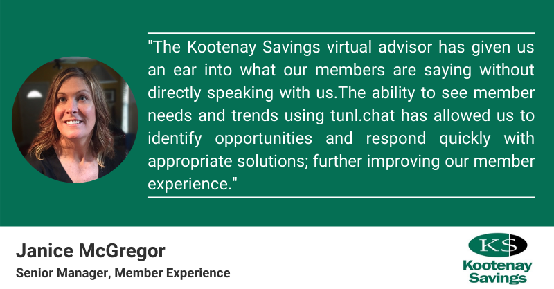 ficanex's tweet photo. https://t.co/yCOeZ1FLwa has further elevated @kootenaysavings member experience this year! See what Janice McGregor, Senior Manager of Member Experience, has to say about their virtual advisor 👇 https://t.co/l4h1wNHMh6