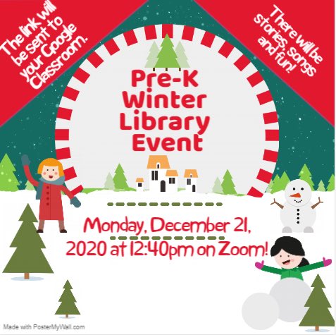 MsProcario's tweet photo. #PreK #Winter #FamilyEvent #LibraryEvent #VirtualLibraryEvent #TheLibraryIsAlwaysOpen #VirtualLibraryProgram https://t.co/ljPaM4vs2I