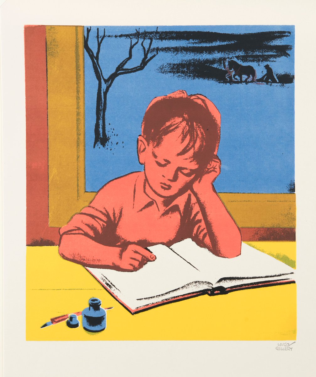 zimmerlimuseum's tweet photo. Need a #StudyBreak? See snack ideas, pet pics, art activities at #StudyAllNight - now virtual & available throughout @RutgersU finals! https://t.co/SG3TxWDDhw #Rutgers #FinalsWeek
Hugo Gellert
The World Moves Ahead, 1943
Color screenprint
Photo Peter Jacobs https://t.co/Rj3OAltxBp